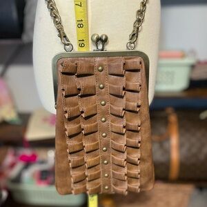 Jessica Simpson Vegan Ruffle Crossbody with Kisslock
